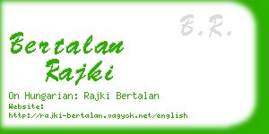 bertalan rajki business card